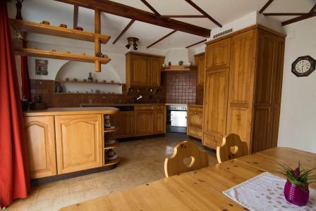 the wooden kitchen
